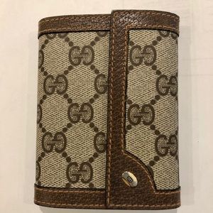 Rare vintage Gucci notepad in brown canvas 1980s